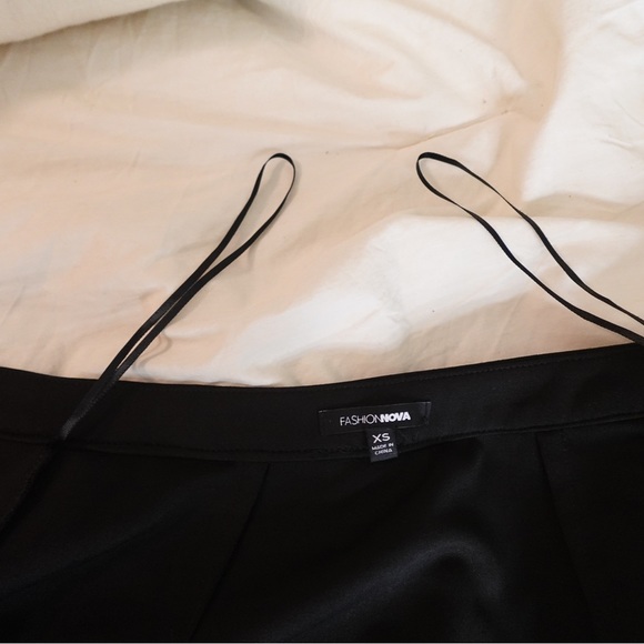 Fashion Nova Black Mini Skirt with Silver Accents / Skin Revealing Slits - Picture 9 of 10